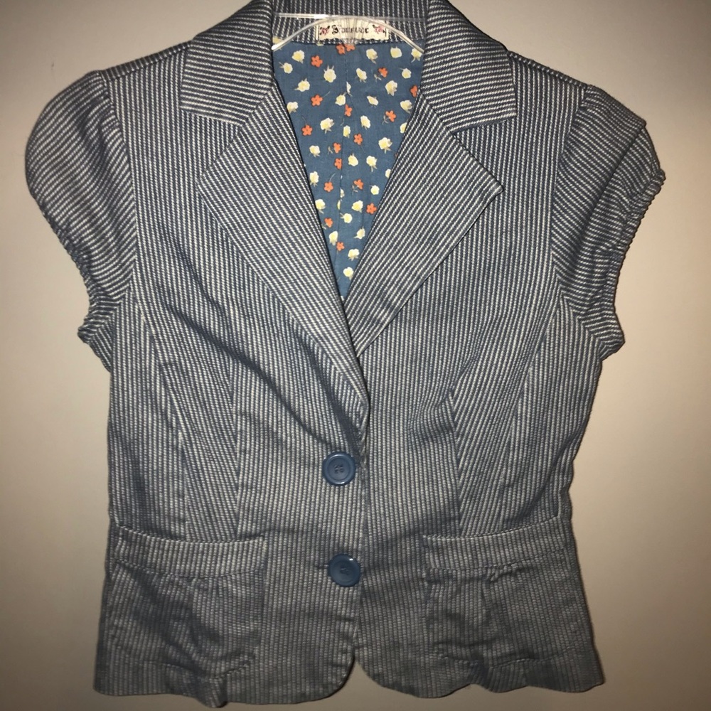 Blue Striped Vest - Forver